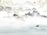 意境玉兰 玉兰山水 玉兰花鸟