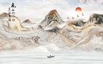 锦绣山河大理石电视背景墙