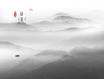 山水画 水墨山水画 意境山水画