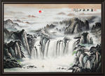 山水画水墨山水画 意境山水画