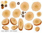 甘草手绘素材