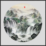 山水画水墨山水画意境山水画