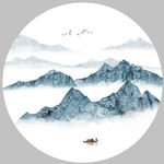 山水晶瓷画