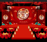 红色婚礼背景
