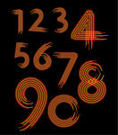 创意数字 阿拉伯数字 数字设计