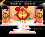 中式婚礼背景