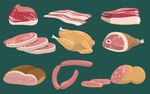 卡通猪肉