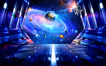 3d宇宙星空地板地贴地画