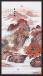竖幅山水画