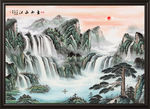 迎客松国画迎客松