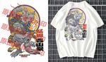 矢量潮牌日系猫T恤印花图案设计