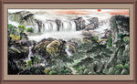 聚宝盆山水画