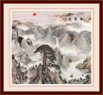 迎客松国画迎客松