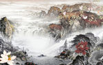 中国风爆款新山水画 TIF分层