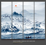 山水画水墨山水画 意境山水画
