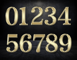 金属字效果金属数字效果