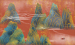 国潮山水装饰画