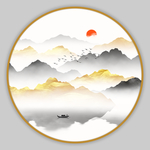 金色山水画