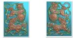 扫描图 新款双狮子 戏球