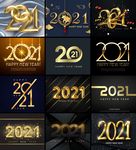 2021年金色金属字体