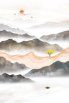 竖式山水画