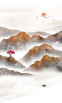 竖式山水画