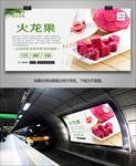 火龙果易拉宝海报单页挂画展架