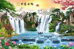 旭日东升山水