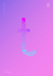 创意小写字母t渐变海报艺术