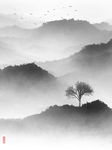 山水水墨画
