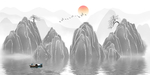 山水晶瓷画
