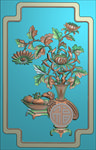 精雕图  花瓶  菊花