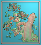 精雕图  菊花