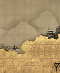 金山沙砾纹理中式壁画装饰画