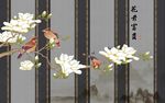 玉兰湖花开富贵背景墙