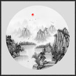 山水画水墨山水画意境山水画