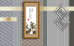 轻奢新中式组合背景墙