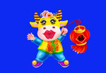 卡通牛年年门画牛年 门贴