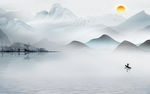 中国风现代新山水画 TIF分层