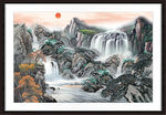 聚宝盆山水画