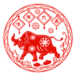 牛年 新年 喜庆 红色 剪纸