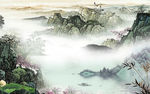 大气客厅山水画 TIF分层