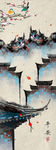 中式民俗古风玄关屏风装饰画