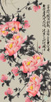花开富贵国画过道玄关装饰画