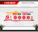 红色物业文化墙