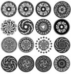 古代艺术传统圆形图案