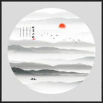 山水画水墨山水画意境山水画