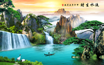 山水画水墨山水画 意境山水画