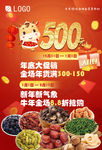 2021牛年海报新年元旦促销图