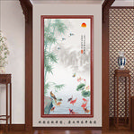 中式山水九鱼图
